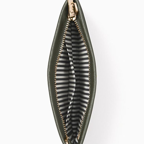 Kate Spade Cameron Street Mini Sima Leather Clutch Crossbody - Evergreen - Picture 4 of 5